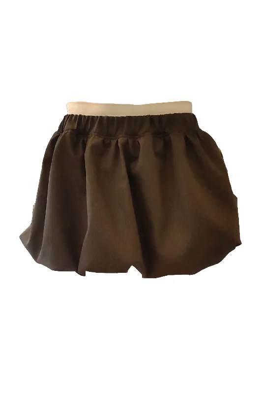 flared trim skirts -flared trim skirts -TRUFFLE BALLOON SKIRT