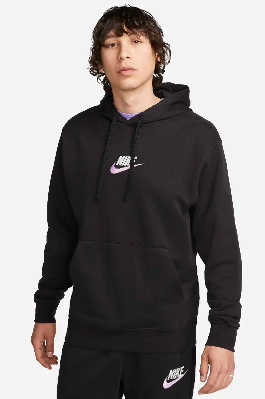 petal art hoodies -Nike Club Fleece+ French Terry Pullover Hoodie Black