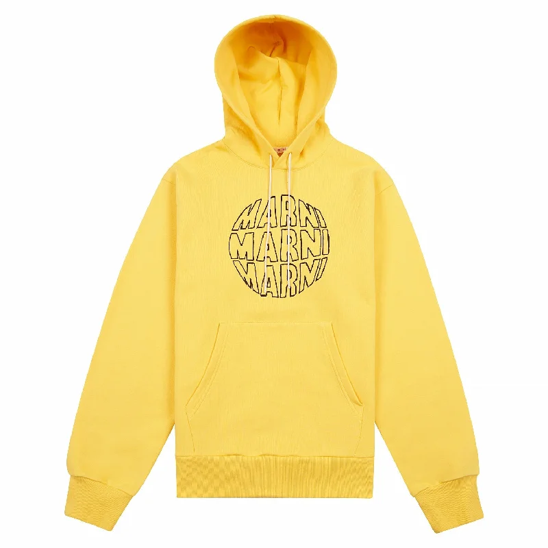 sketch vibe hoodies -Circular Logo Hoodie | Maize