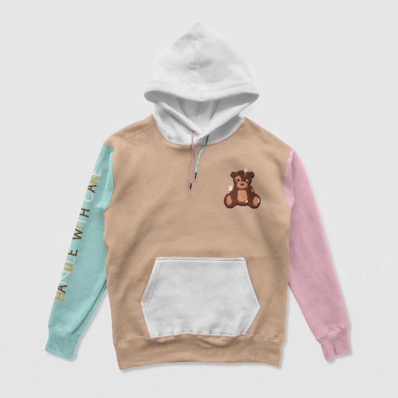 unity pattern hoodies -Handle With Care Classic Color Block Hoodie