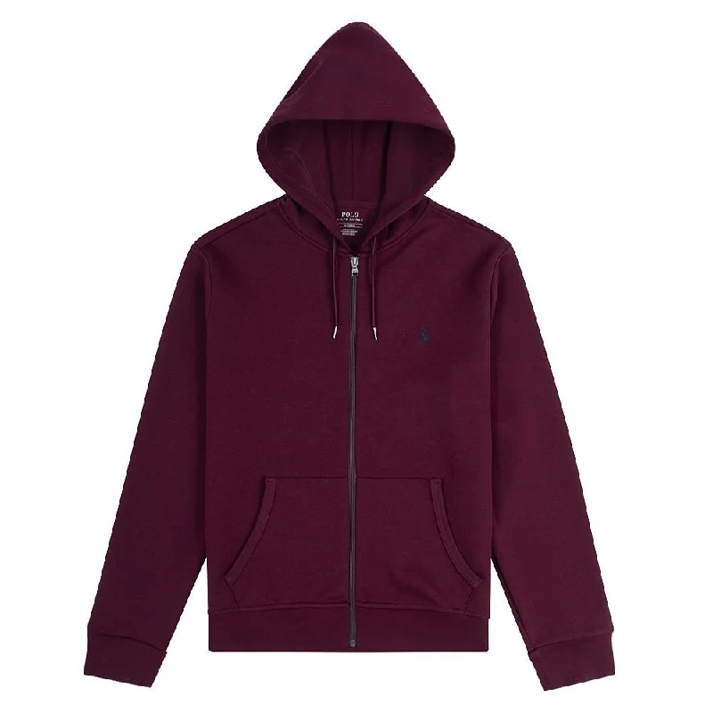 merry stripe hoodies -Double-Knit Full Zip Tech Hoodie | Burgundy