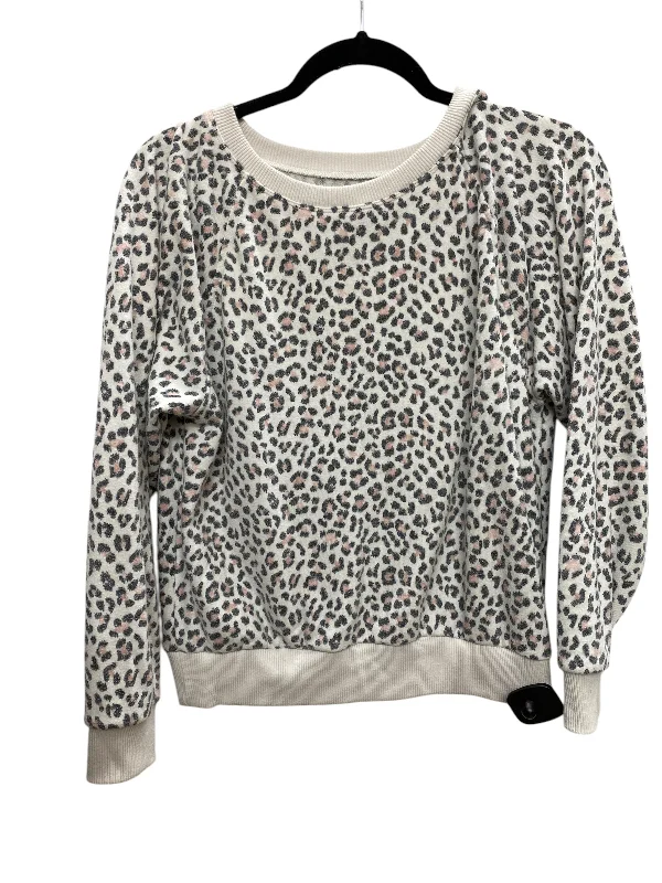 nurse trend sweatshirts -Sweatshirt Crewneck By Victorias Secret In Animal Print, Size: Xs