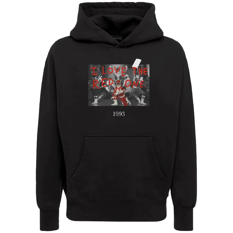 soft abstract hoodies -HOODIE POWER RED