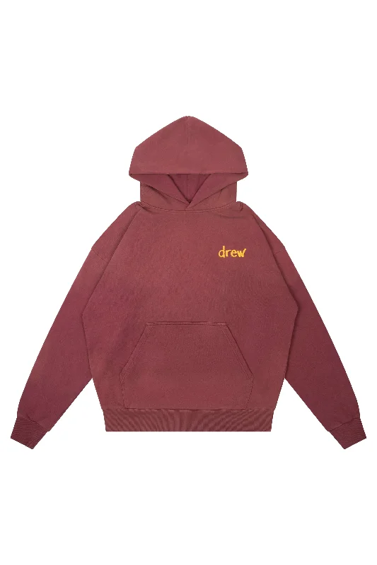 thick vibe hoodies -scribble hoodie - faded maroon