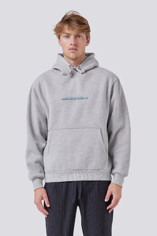 roam art hoodies -Pizza Hood Grey Melange