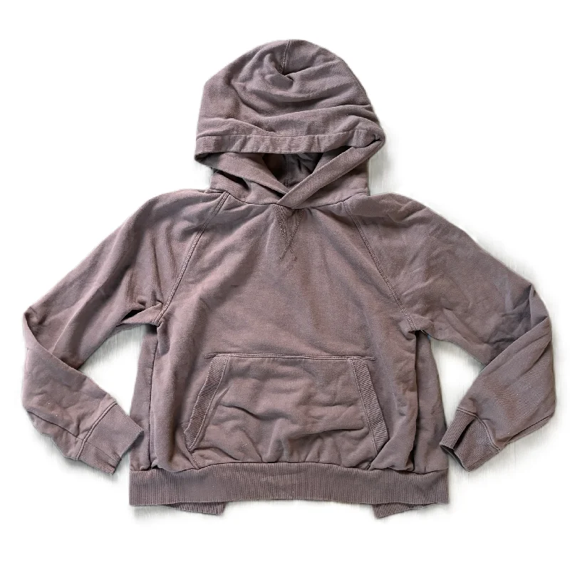 sustainable sweatshirts eco -Athletic Sweatshirt Hoodie By Athleta In Brown, Size: M