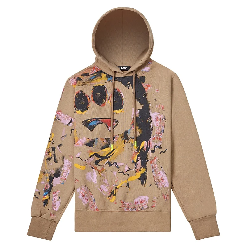 soft floral hoodies -Barrow Skull Hoodie | Tan