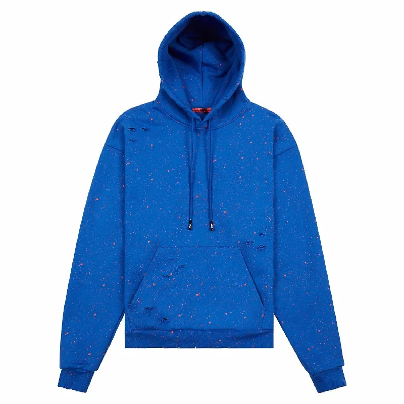 bold print hoodies -Oversized Spackle Hoodie | Dazzling Blue