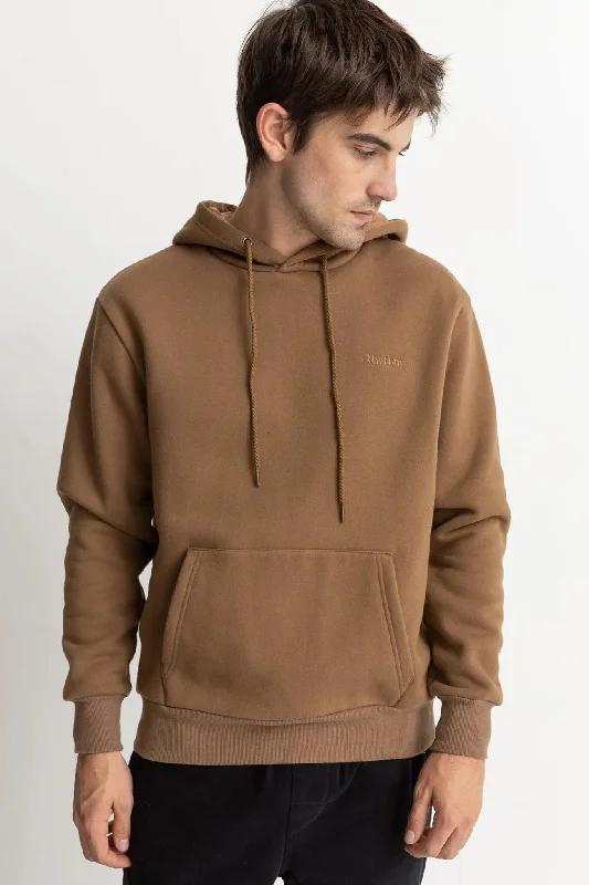 soft style hoodies -Heavyweight Fleece Hood Tobacco