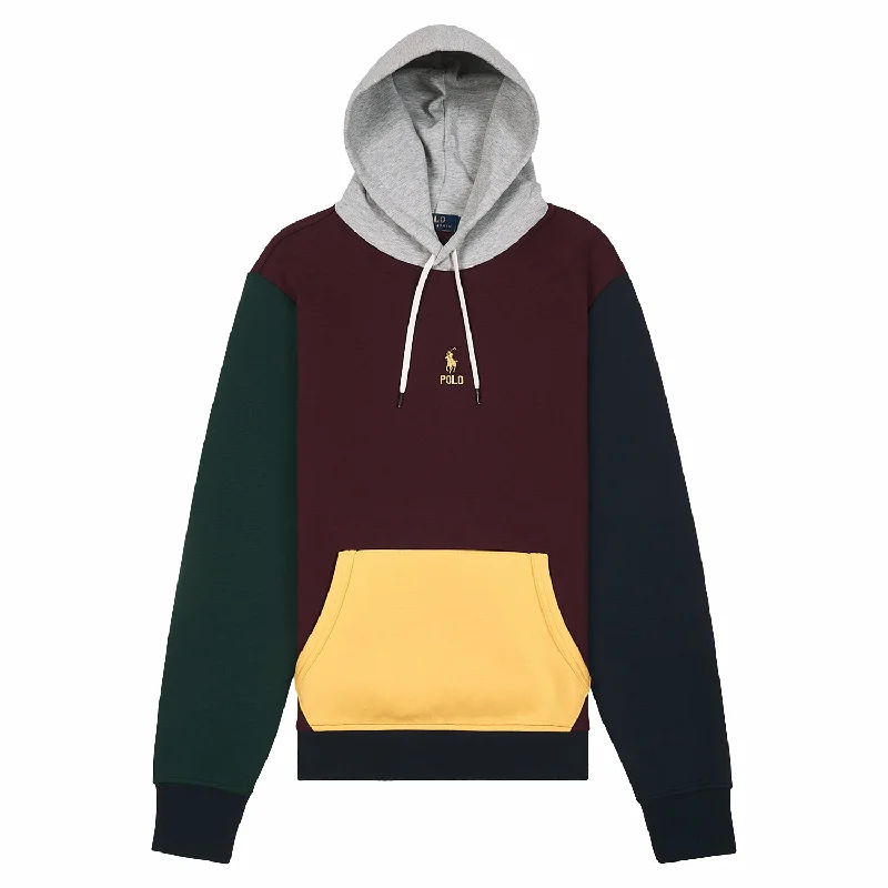 loud floral hoodies -Colorblock Double Knit Hoodie