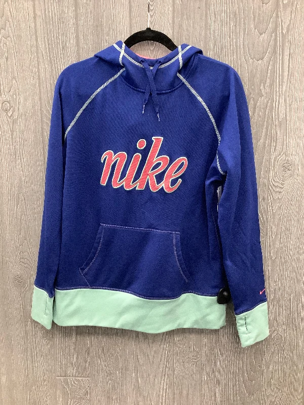 tech stripe sweatshirts -Sweatshirt Hoodie By Nike In Blue, Size: L