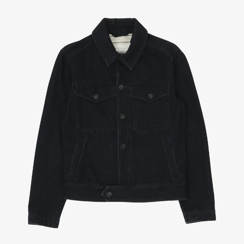 utility fleece jackets rugged -Denim Jacket