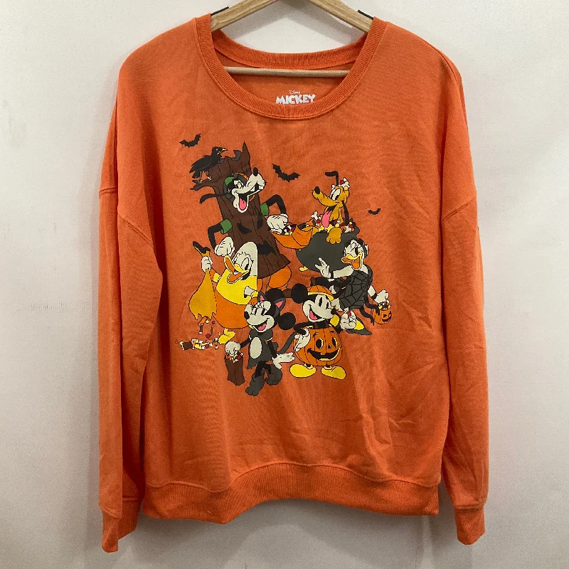 wild abstract sweatshirts -Sweatshirt Crewneck By Disney Store In Orange, Size: L