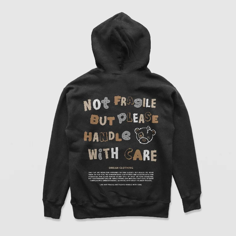 petal pattern hoodies -Not Fragile But Please Handle With Care Hoodie