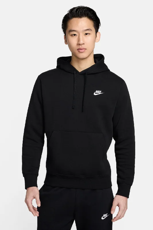 merry pattern hoodies -Nike Sportswear Club Pullover Hoodie Black