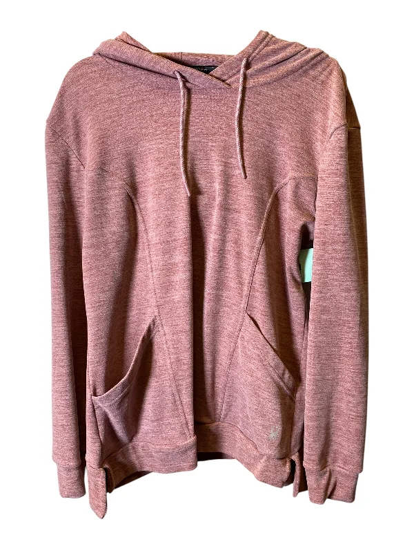 space geometric sweatshirts -Athletic Sweatshirt Hoodie By Spyder In Mauve, Size: L