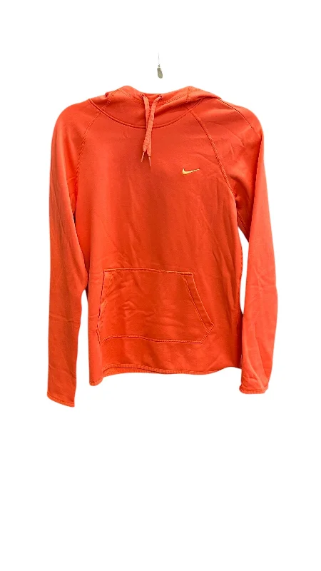 nerdy sweatshirts gaming -Athletic Sweatshirt Hoodie By Nike In Orange, Size: Xs