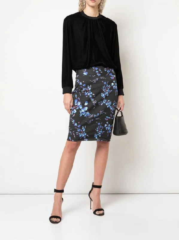 plain simple skirts -plain simple skirts -Blossom Skirt - Black / Multi