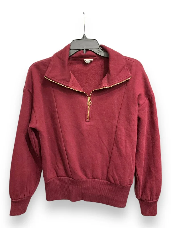 explorer sweatshirts travel -Sweatshirt Collar By A New Day In Maroon, Size: S