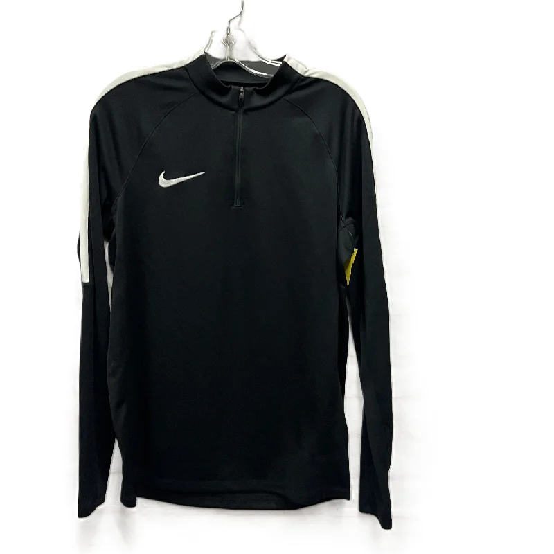 wave stripe sweatshirts -Athletic Sweatshirt Crewneck By Nike In Black, Size: M