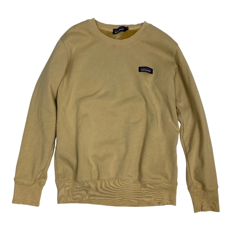 blush floral sweatshirts -Athletic Sweatshirt Crewneck By Patagonia In Brown, Size: M