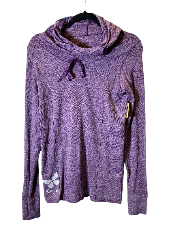 wild wit sweatshirts -Athletic Sweatshirt Hoodie By Moving Comfort Athletic In Purple, Size: M