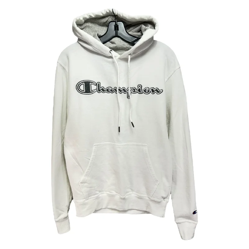 punny vibe sweatshirts -Sweatshirt Hoodie By Champion In White, Size: S