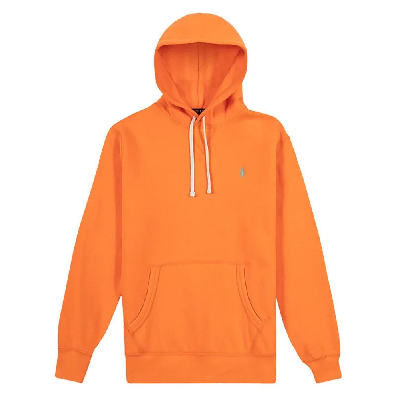 sketch stripe hoodies -Fleece Pullover Hoodie | Orange