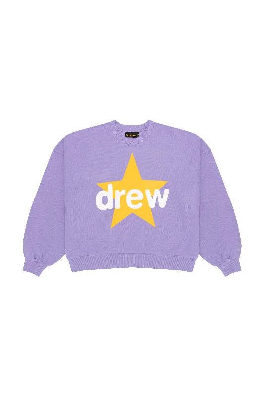 petal trend hoodies -infinite value boxy crewneck - lavender