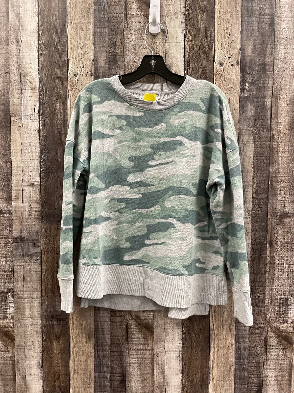 trek graphic sweatshirts -Sweatshirt Crewneck By Time And Tru In Camouflage Print, Size: M