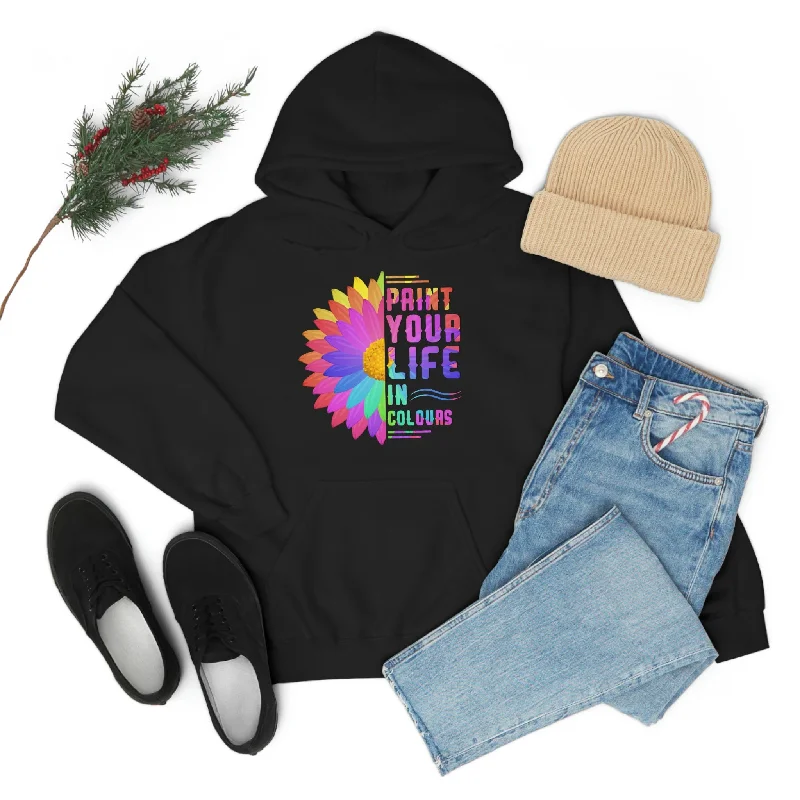 neat abstract hoodies -Paint your life in colours - Unisex Heavy Blend™ Hooded Sweatshirt