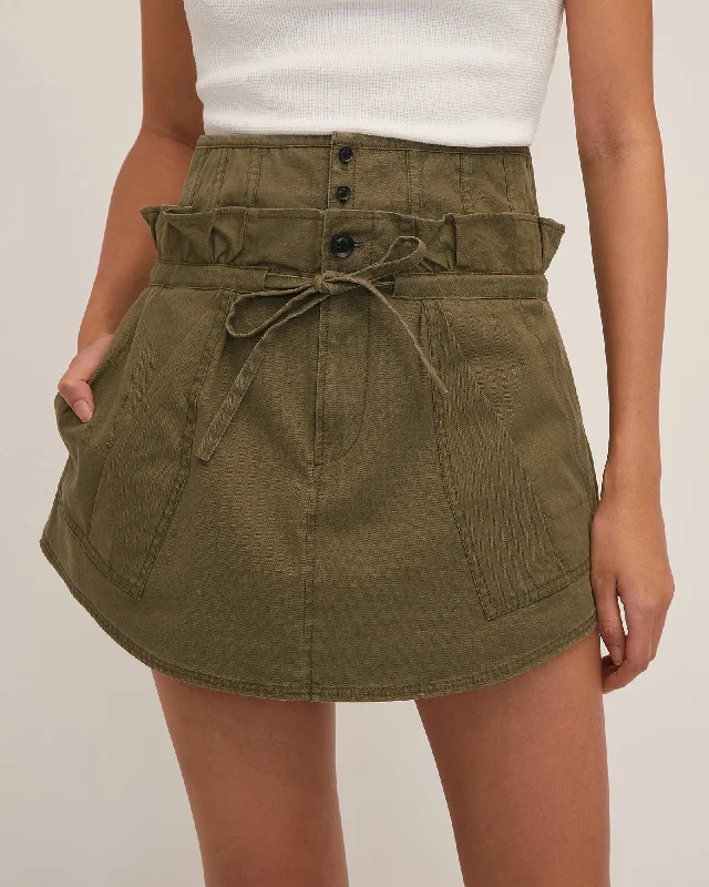 cool mini skirts -cool mini skirts -Layla Canvas Corset Cargo Mini Skirt