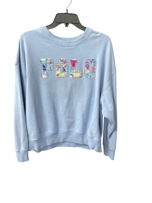 arcade pattern sweatshirts -Sweatshirt Crewneck By Polo Ralph Lauren In Blue, Size: Xl