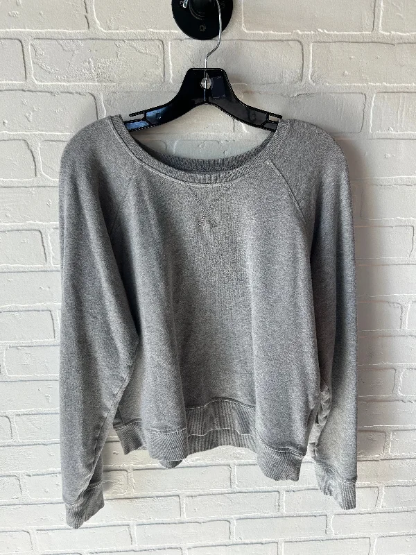 wave floral sweatshirts -Sweatshirt Crewneck By Madewell In Grey, Size: L