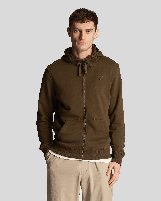 unity vibe hoodies -Tonal Eagle Zip Through Hoodie