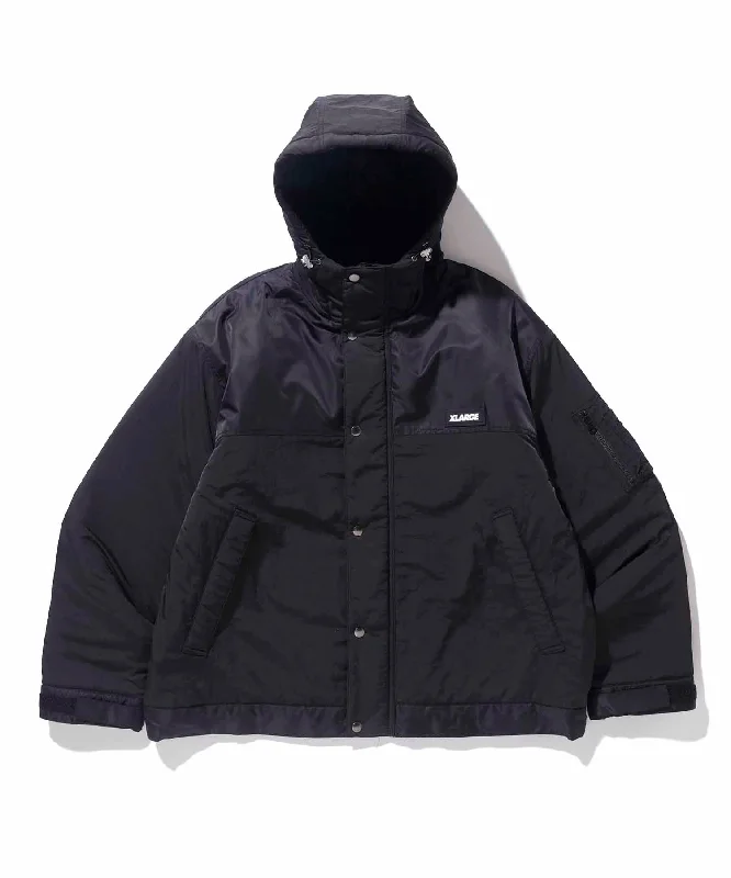 plain softshell jackets -NYLON HOODED JACKET