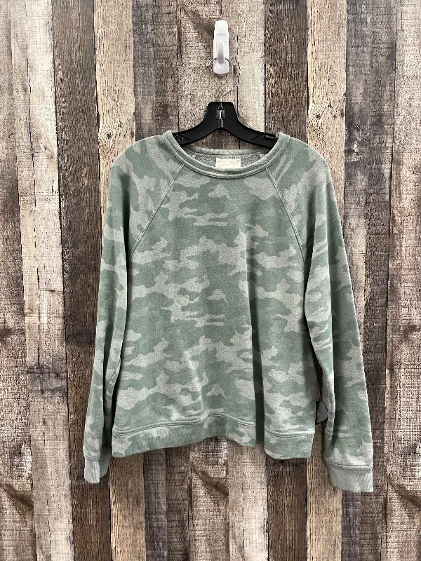 old trend sweatshirts -Sweatshirt Crewneck By Universal Thread In Camouflage Print, Size: L