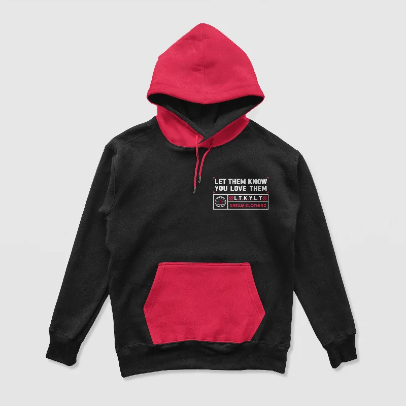 petal art hoodies -Let Them Know You Love Them Color Block Hoodie