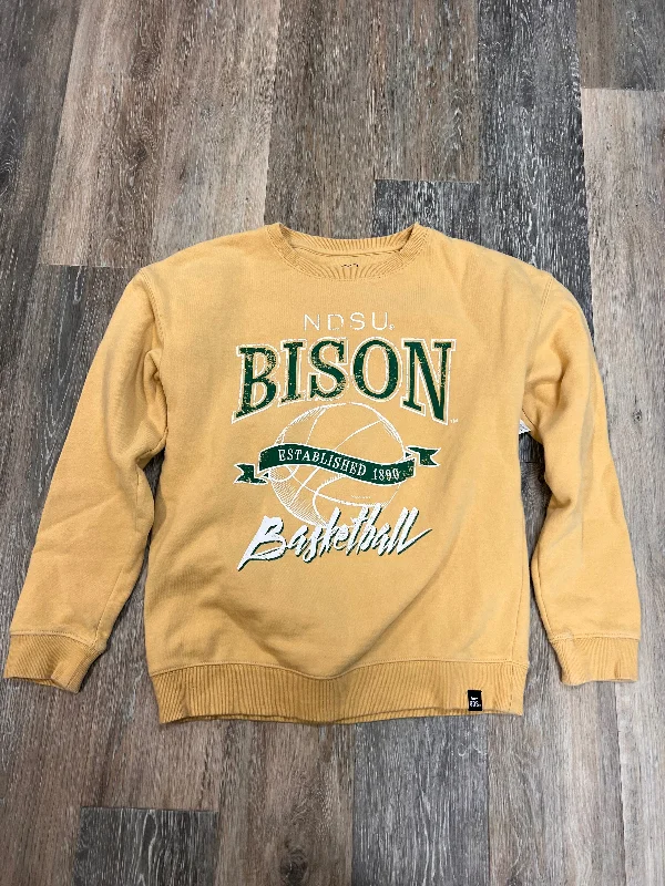 blush print sweatshirts -Sweatshirt Crewneck By GAMEDAY Social In Gold, Size: S