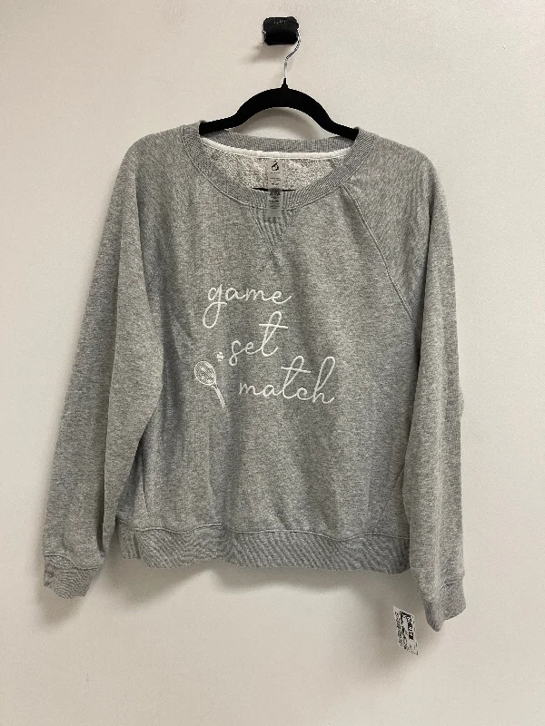 wild vibe sweatshirts -Sweatshirt Collar By Lou And Grey In Grey, Size: M