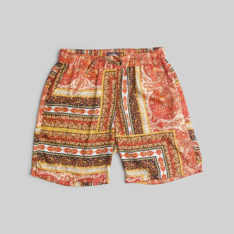 trim contrast shorts -trim contrast shorts -Silk Camp Shorts