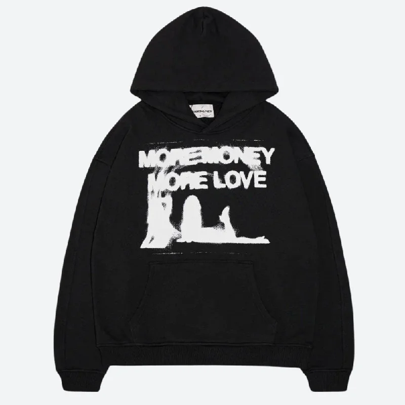 strong slogan hoodies -More Money More Love Hoodie