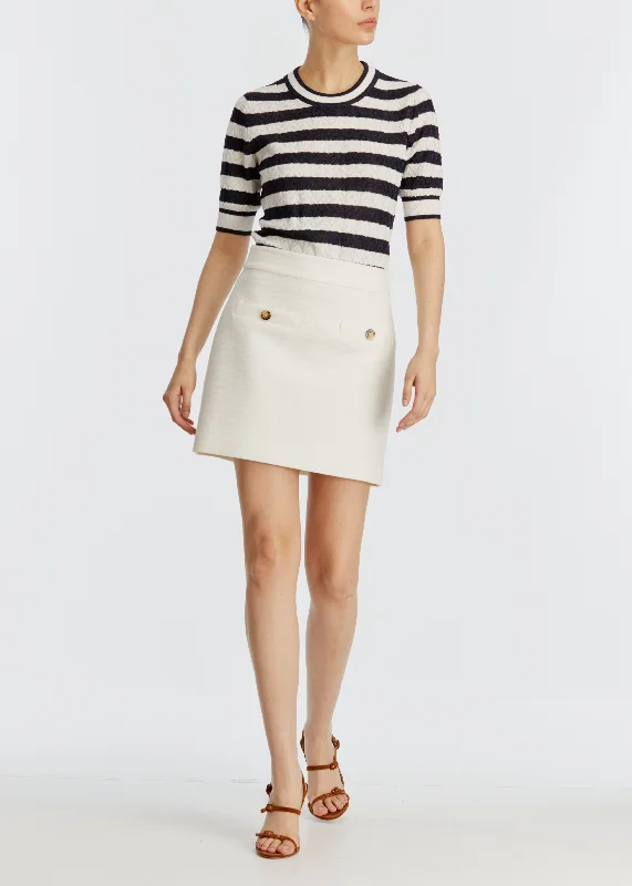 practical side pocket skirts -practical side pocket skirts -Elara Miniskirt - Off White