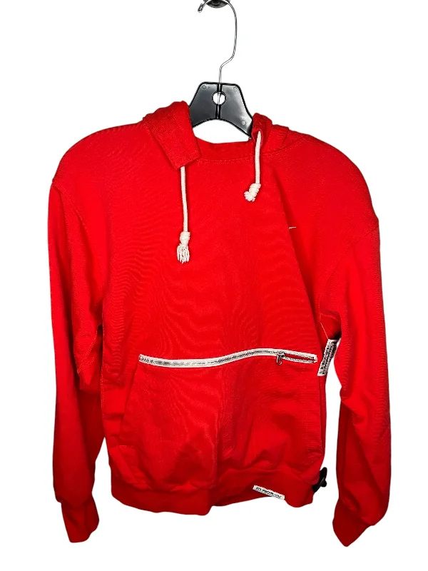 space geometric sweatshirts -Athletic Sweatshirt Hoodie By Nike In Red, Size: S