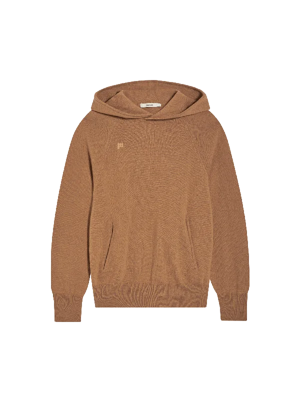 quirky trend hoodies -Mens Recycled Cashmere Hoodie—camel