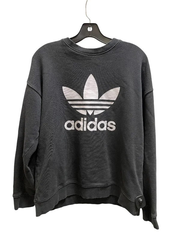 toon stripe sweatshirts -Athletic Sweatshirt Collar By Adidas In Black, Size: M