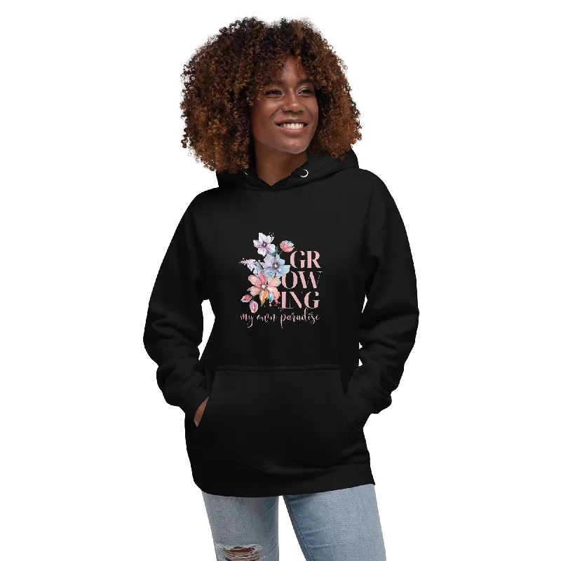 brainy abstract hoodies -Growing my own Paradise Unisex Hoodie