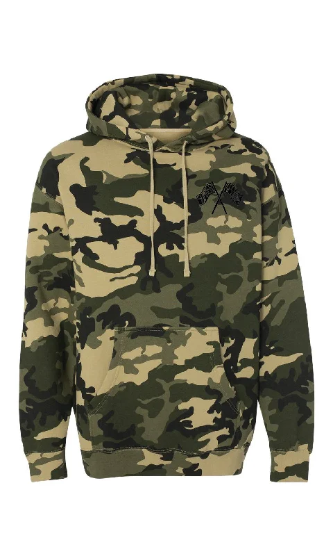 ridge art hoodies -Black Flags Army Camo Hoodie