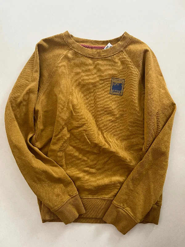 bold stripe sweatshirts -Sweatshirt Crewneck By Patagonia In Mustard, Size: S