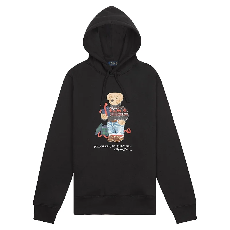 sweat print hoodies -Kwesi Bear Hoodie | Black